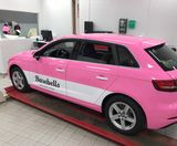 Audi A3 folierad i Oracal 970ra Rosa för Barebells